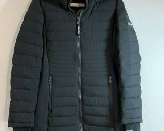 Lot 72: Calvin Klein black quilted puffer coat