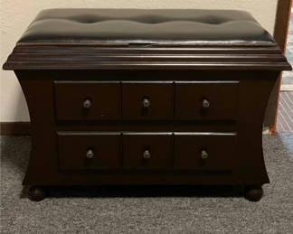 Lot 50: Two Drawer Entry Bench