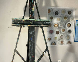 Lot 70: Easel And Art Supplies