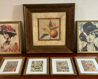 Lot 36: Set of seven framed art prints