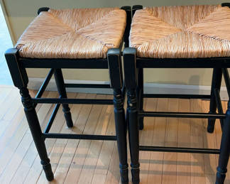 Lot 9: Thatched Counter Stools