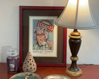 Lot 41: Home Decor And A Desk Lamp