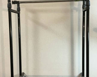 Lot 43: Expandable Clothing Rack On Casters