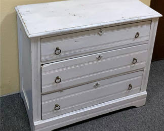 Lot 57: Vintage Shabby Chic Painted Dresser