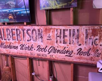 Large metal sign