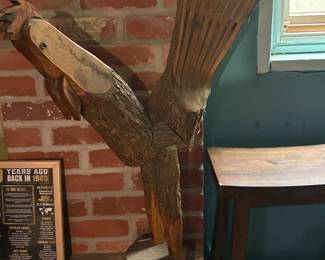 Hand carved large rooster