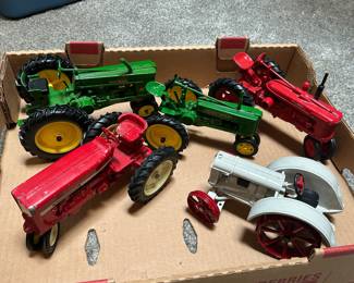Smaller John Deere toy tractors 