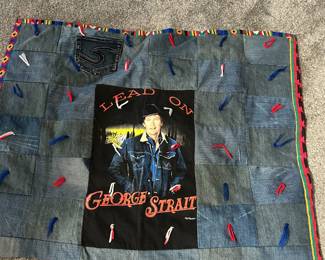 George strait denim quilt