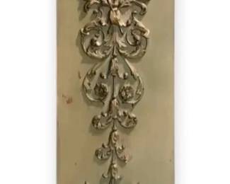 Vintage Wall Panel With Ornate Carvings
