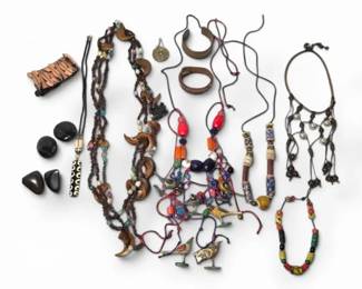 Beaded Wood  Shell Jewelry