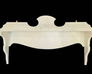 White Carved Wood Shelf