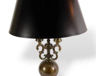 Neoclassical 3Light Tripod Base Brass Table Lamp