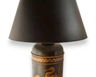 Contemporary Toleware Chinoiserie Tea Canister Table Lamp