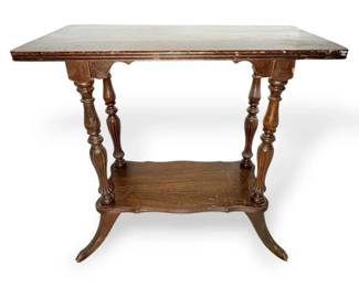 Victorian Spindle Leg Parlor Table