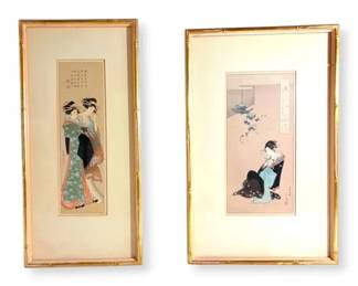 Japanese Ukiyoe Woodblock Prints by Kitagawa Utamaro