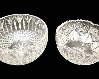 2 Cut Crystal Bowls