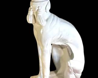 Hollywood Regency Style Greyhound Statue