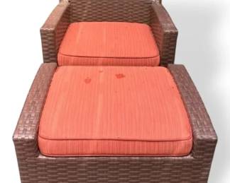 PVC Woven Chair And Ottoman