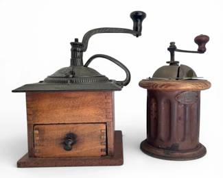 Two Vintage Coffee Grinders