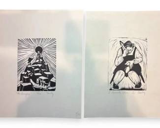 Linocut Prints By Zansky  The Sacrifice  I Remember When
