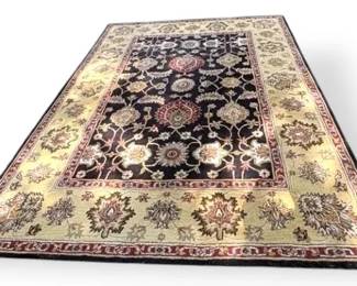 Maple Black Gold Area Rug