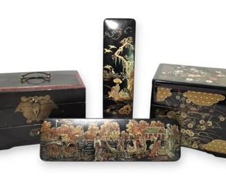 Asian Jewelry  Document Boxes