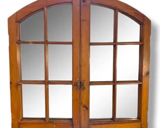 Rustic Farmhouse Kate  Laurel Boldmere Windowpane Accent Mirror