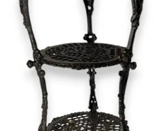 Victorian Style Black Cast Iron 3Tier Plant Stand