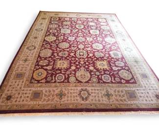 Large Woven Floral Rug 107 X 146 With Pad