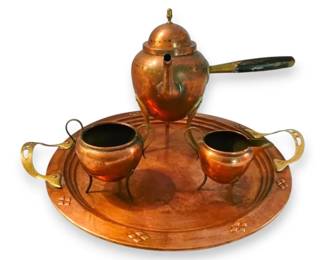 Copper  Brass Tea Coffee Set