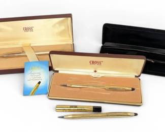 GoldFilled Cross Fountain Pen, Ballpoint Pen, Mechanical Pencil,  Jaguar Fountain Pen