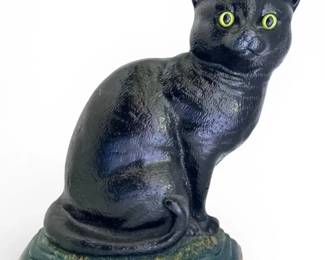 Cast Iron Cat Doorstop 11.5 Tall