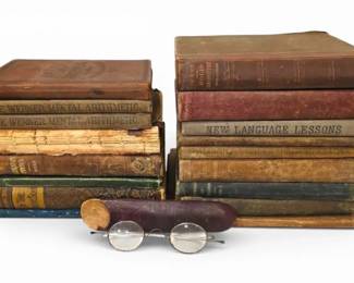 Antique School Books  Glasses