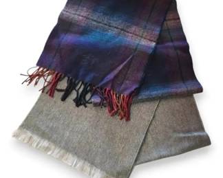 Plaid Lambswool Scarf Made In Great Britain  More