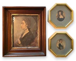 3 Vintage Portrait Prints