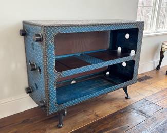 Artisan Steel Bookcase - Industrial Diamond-Plate