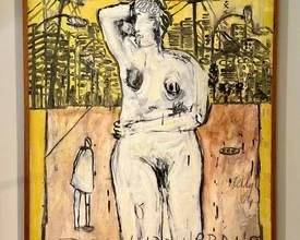 Phil Kelly Desnudo Urbano (Urban Nude) - Neo-Expressionist Oil on Canvas, 2004