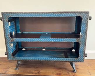 Artisan Steel Bookcase - Industrial Diamond-Plate