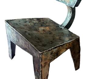 Chunky Chair by Christopher Poehlmann / Metal Sculptural Abstract Chair