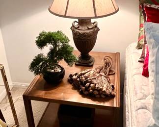 Side Table by John Widdicomb - Pair of Lamps