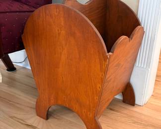 vintage wooden magazine rack/holder