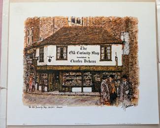 print of "The Old Curiosity Shop" in London by artist Alex Jawdokimov