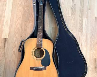 Pan Acustic Guitar with hard case and strap