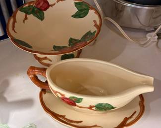 vintage Franciscan earthenware in the Apple pattern
