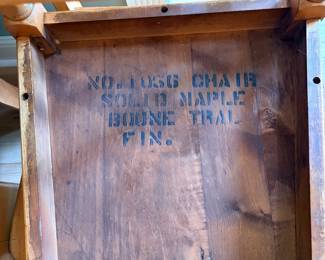 Boone Trail No.1058 Maple chairs