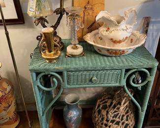 Wicker desk