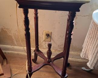 Marble top plant stand or table