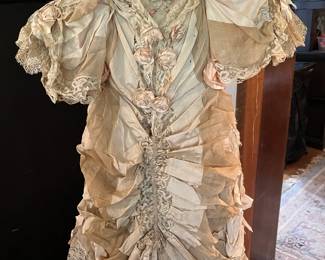 Victorian silk child's dress. Amazing work! As found