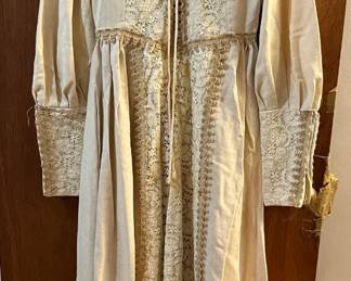 Gunne Sax - cotton muslin with crochet accent, floor length, sz 11