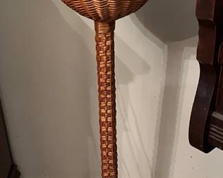 Wicker plant stand